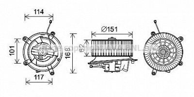 AVA QUALITY COOLING ms8624 -  Электродвигатель, вентиляция салона